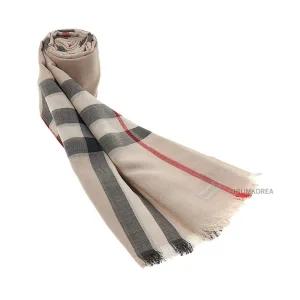 [롯데백화점]버버리 [라벨루쏘] FW24 공용 자이언트 체크 스카프 8078782 MU GNT CHK GAUZE A5129