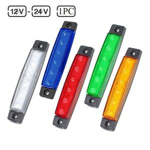 오토바이바지 1PC 12V24V 6Led 사이드 마커 표시기 자동차 조명 전면 후면 트럭 택시 RV 트레일러 앰버 레