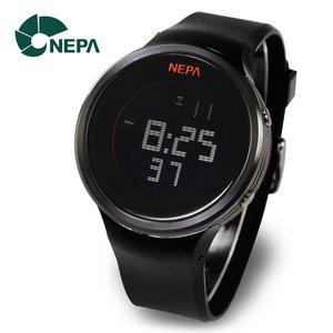 [네파] 군인 군대 패션 방수 마라톤 남성 전자시계 N232-블랙오렌지