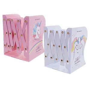 간이 책정리세련대 길이조절 철재 자바라 책꽂이 유니콘