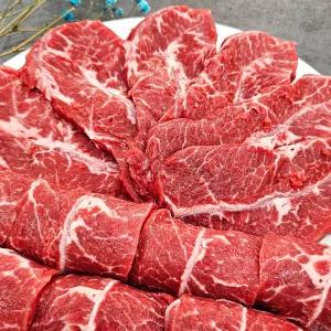 ]미국산 초이스등급 호주산 소고기 1kg 한판 살치살 소 갈비살 부채살 우삼