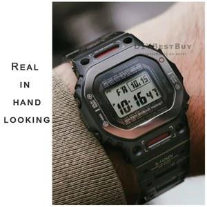 Casioak DW5600 DW5610 GW M5610 금속 시계 베젤 케이스 프레임 스틸 밴드 액세서리 키트 용 티타늄 합금 수리 모드 키트