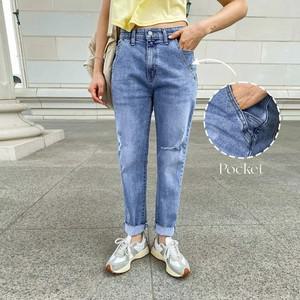 [다잇템] 여자 면원단 보이프렌드핏 컷아웃 빈티지 데님