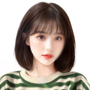 통가발 여자 항암가발 인모 내츄럴컬러 중년 리얼 헤어 30cm 여성 미용