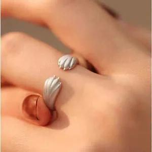 타이거발 실버 반지 오픈조절가능 우정반지 커플링-WDC7D88