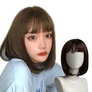 여자 앞머리 고열사 트렌드 단발 전체가발 데일리 패-WFGGNK8