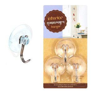 B투명큐방 40mm 강력 흡착행거 3P (WFHU2N8)