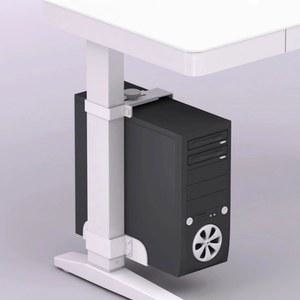 책상 컴퓨터본체 거치대 무타공 PC 고정 데스크탑 pc 화이트 50x80/53x83cm