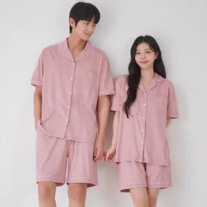 [25' 신상] 소프트 터치 파자마 반팔 반바지 여름 커플 잠옷 홈웨어
