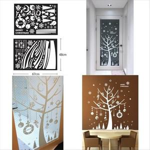 데코스티커 크리스마스 흰색 나무 스티커 벽 벽지 소원나무 장식 나무장식
