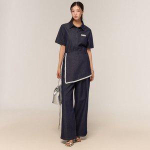 [유니케]어반 레이스 에이프런 데님 셋업(3pc)