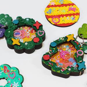 DIY 데코덴 우드 쉐이커 가방고리 크리스마스(옵션)