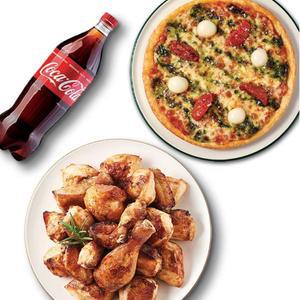 [굽네치킨]오리지널+바질토마토피자(8인치)+콜라1.25L