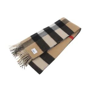 [중고명품] 8057463 체크 캐시미어 스카프 머플러 35017Y