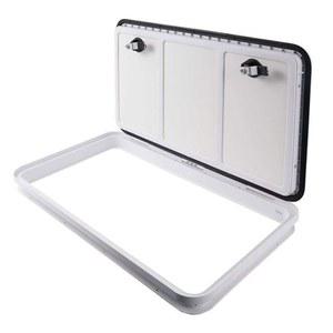 외부 카라반 서비스도어 튜닝 화이트 여닫이 수납문 방수 단일 개조 외부용 버튼 카고