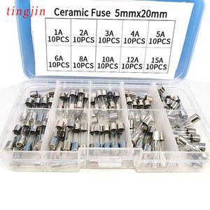 4A 8A 6A 15A 튜브 묶음 1A 2A 13A 3A 12A 유리 퓨즈 DIY 100 10A 5A 세라믹 5X20MM 키트