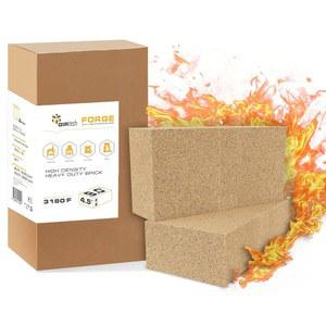 GIRtech 3200F용 고강도 내화 벽돌 - 고온 단열재 2팩 | 석조용 벽돌, 단열 가마, 화덕, 그릴, 용융 금속