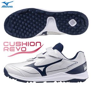 미즈노 쿠션레보 와이드 인조잔디화 화이트네이비 11GT252514WN 야구화
