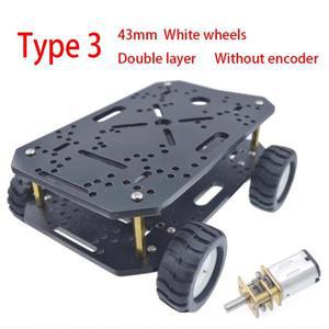 4WD 섀시 스마트 로봇 카, 6V N20 DC 미니 마이크로 기어 모터 스마트 카 키트, 인코더 메카넘 휠 카 포함