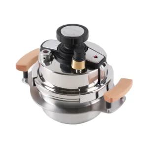 플라잉쿡 인덕션 스테인리스 통3중 압력솥 0.8L 2인용 무코팅 솥밥 누룽지