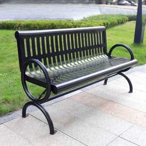 철제 벤치 의자 테라스 야외 카페 등받이 인테리어 고급