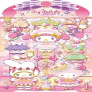 산리오 옷장스티커 마이멜로디 핑크옷장