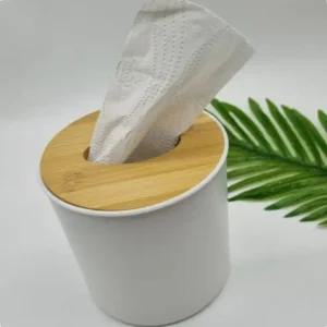 데스크휴지수납함 원목 두루마리 휴지 케이스 (WFHD90G)