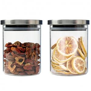 2P 원통형 밀폐용기 유리보관통 원두가루 차 분말 진공유리병