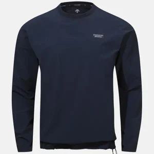 데상트 컴포트핏 우븐 맨투맨 SP323TWH71 NAVY