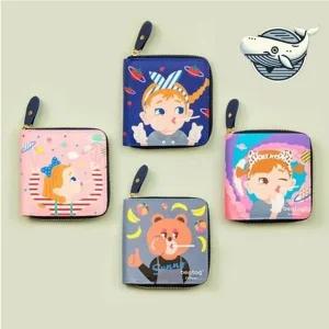 러블리 캐릭터 동전 카드 지갑 실용적인 여행용 (WFGRNC2)