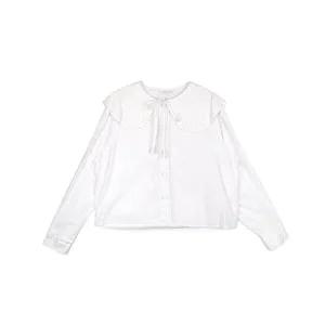 [올리브데올리브]올리브데올리브 펀칭 레이스카라 블라우스