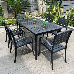 야외용 철제 테이블 4인용 주물 탁자 의자 세트 테라스 6인용 가든 마당 편의점 벤치