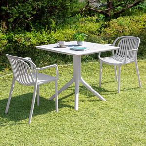 이브 700 사각 몬스 암 2인 야외 실내 테이블 의자 세트 카페 정원 테라스 간이 커피숍