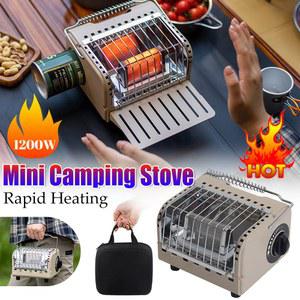 1200W 미니 캠핑 카세트 급속 다기능 낚시 가스 스토브 하이킹을위한 히터 가열 야외 소형