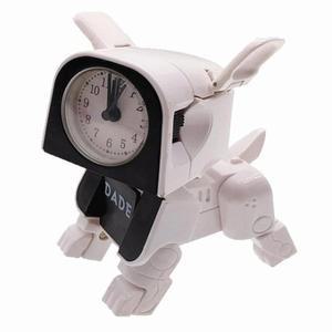 [S5W69X7]강아지 로봇 아날로그 변신 탁상시계