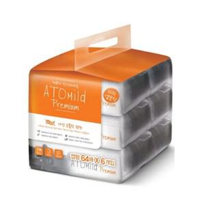 보령 아토마일드 프리미엄 물티슈 캡형 64매 6팩