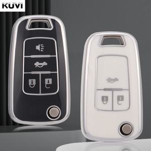말리부 TPU 자동차 접이식 키 케이스 커버 쉐보레 크루즈 아베오 트랙스  말리부 캡티바 오펠 복스홀 아스