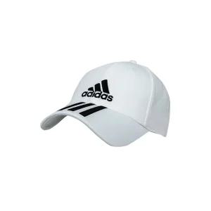 아디다스 3선 코튼볼캡 모자 화이트