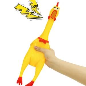소리나는 닭 장난감 대형견 강아지 삑삑이 인형 터그 놀이 장난감 32cm