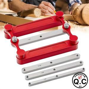 ABKU-센터 게이지, 스테인레스 스틸 목공 계획 라인 마킹 도구, 센터 스크라이브 오프셋