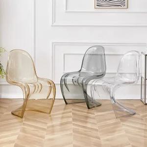 무드체어 카페의자 투명 플라스틱 인테리어 1인 야외 테라스 식탁 예쁜 디자인