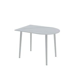 식탁 반타원 세라믹스타일 반원형 테이블 간이 샵크레센도 2인 화이트