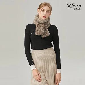 [진도모피][최초가 140000원] 진도 Sheborn 유색 밍크니팅머플러 (K5W1AM71_)