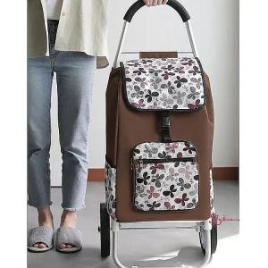 핸드카트 장바구니 달린 접이식 장보기 폴딩 바퀴 마트 시장 가방 끌고다니는 끄는 마트용 편리한fgh109