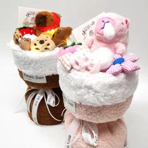 카피바라 특이한 LED 꽃다발 졸업식 조화 학예회 생일 발표회 축하 화이트데이 부케 뜨개질 선물