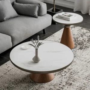 테이블 거실 소파 뭉게 원형 좌식 좌탁 디자인