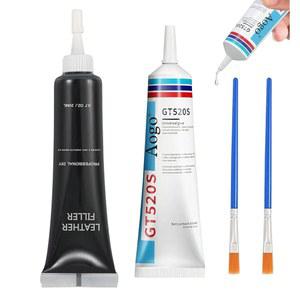 켄브리 비닐 수리 키트, 자동차 인테리어, 가구, 소파, 신발, 가죽 스크래치, 찢어짐 및 화상 구멍을 위한 블랙 키트