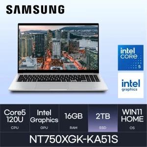 HMC / 삼성전자 갤럭시북4 / NT750XGK-KA51S (D4 RAM 16GB / NVMe 2TB / WIN11H) /코어5-120U