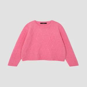 (정상가:215000원) 알파카 혼방 크루넥 케이블 니트 풀오버 [UFI4-KCN417N]