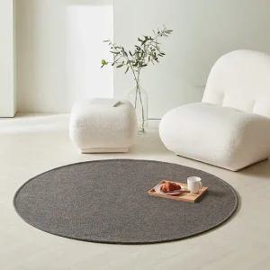 [S급리퍼] 먼지없는 솔리드 사이잘룩 러그 사계절 카페트 원형 3size